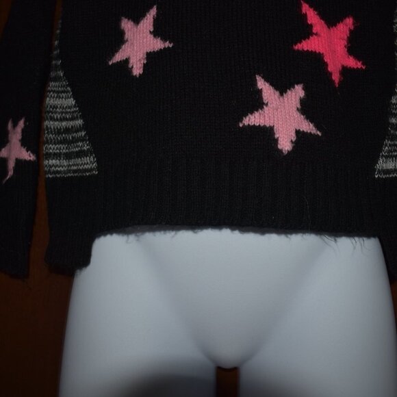 Little Girls Star Knit Sweater Size 2T Black and Pink - Picture 7 of 7